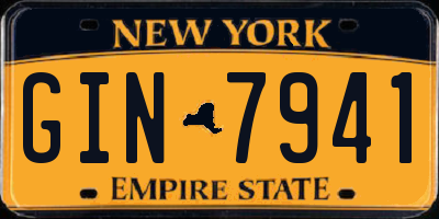 NY license plate GIN7941