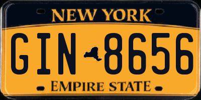 NY license plate GIN8656