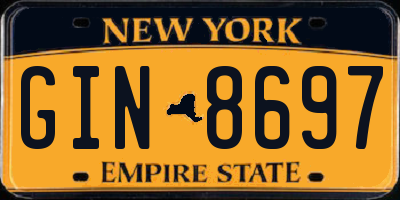 NY license plate GIN8697