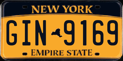 NY license plate GIN9169