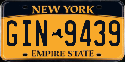 NY license plate GIN9439