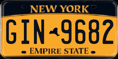 NY license plate GIN9682