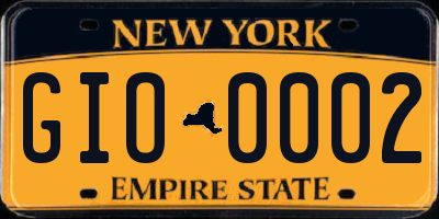 NY license plate GIO0002