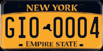 NY license plate GIO0004