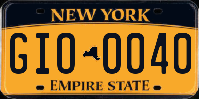 NY license plate GIO0040