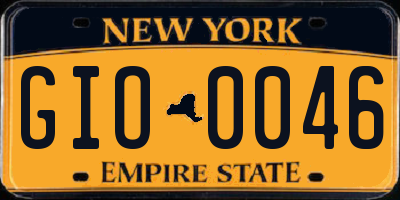 NY license plate GIO0046