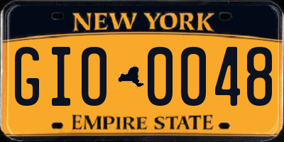 NY license plate GIO0048