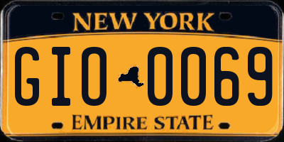 NY license plate GIO0069