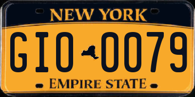 NY license plate GIO0079