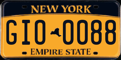 NY license plate GIO0088