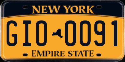 NY license plate GIO0091