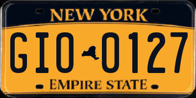 NY license plate GIO0127