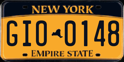 NY license plate GIO0148