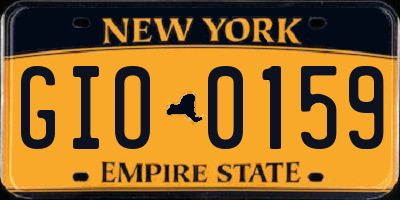 NY license plate GIO0159