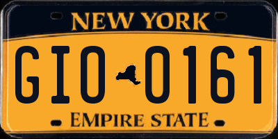 NY license plate GIO0161
