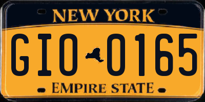 NY license plate GIO0165