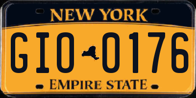NY license plate GIO0176