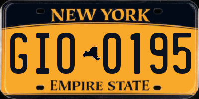 NY license plate GIO0195