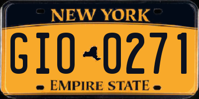 NY license plate GIO0271