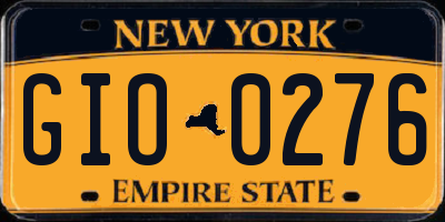 NY license plate GIO0276
