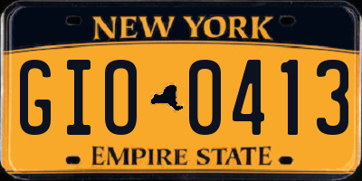 NY license plate GIO0413