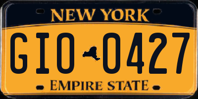 NY license plate GIO0427