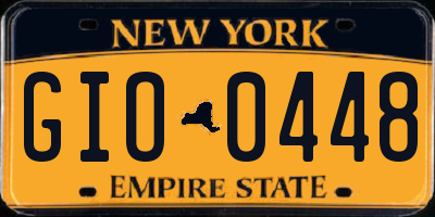 NY license plate GIO0448