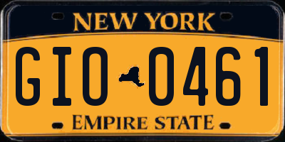 NY license plate GIO0461