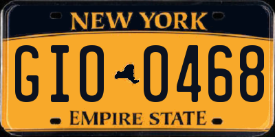 NY license plate GIO0468