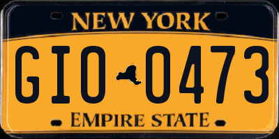 NY license plate GIO0473