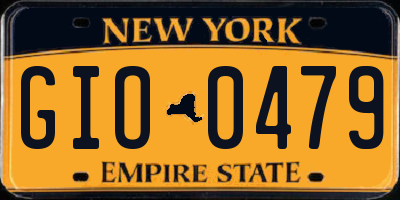 NY license plate GIO0479