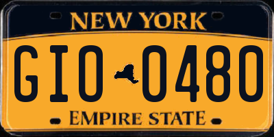 NY license plate GIO0480