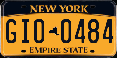 NY license plate GIO0484