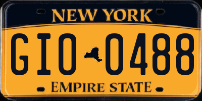 NY license plate GIO0488