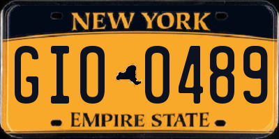 NY license plate GIO0489