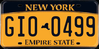 NY license plate GIO0499