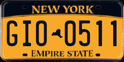 NY license plate GIO0511