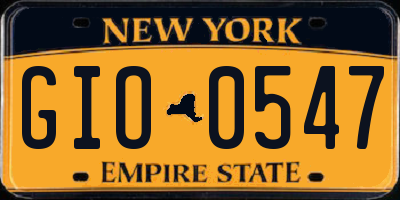 NY license plate GIO0547