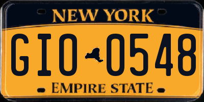 NY license plate GIO0548