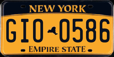 NY license plate GIO0586