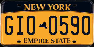 NY license plate GIO0590