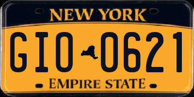 NY license plate GIO0621