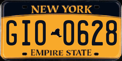 NY license plate GIO0628
