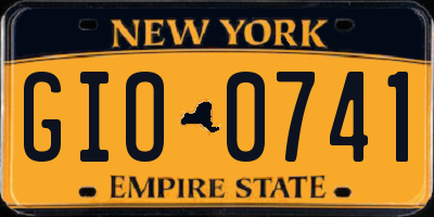 NY license plate GIO0741