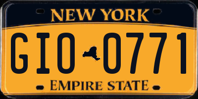 NY license plate GIO0771