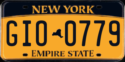 NY license plate GIO0779