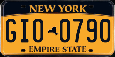 NY license plate GIO0790