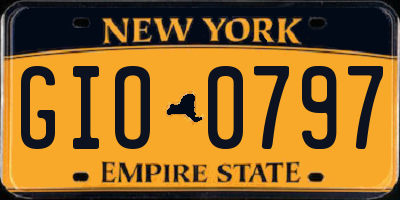 NY license plate GIO0797