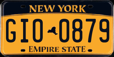 NY license plate GIO0879