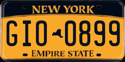 NY license plate GIO0899